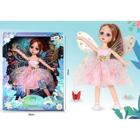 Кукла-фея (28см) в розовом платье с бабочкой и 2 заколками в коробке; шарнирная
Кукла-фея (28см) в розовом платье с бабочкой и 2 заколками в коробке; шарнирная