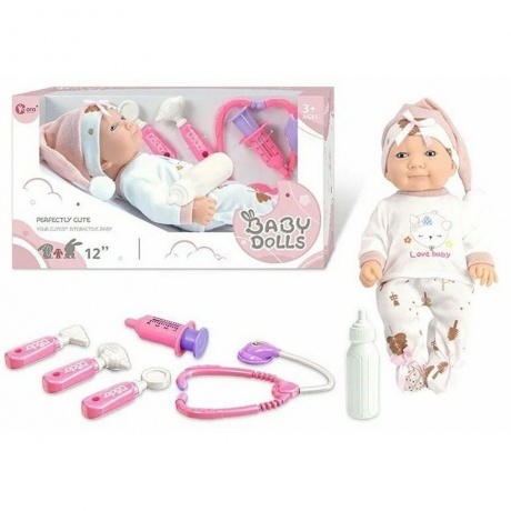 Пупс(27см) в пудровом колпаке с аксессуарами (6 предметов) в коробке:бутылочка,шприц,стетоскоп,молоточек(3)
Пупс(27см) в пудровом колпаке с аксессуарами (6 предметов) в коробке:бутылочка,шприц,стетоскоп,молоточек(3)