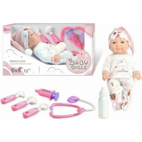 Пупс(27см) в пудровом колпаке с аксессуарами (6 предметов) в коробке:бутылочка,шприц,стетоскоп,молоточек(3)
Пупс(27см) в пудровом колпаке с аксессуарами (6 предметов) в коробке:бутылочка,шприц,стетоскоп,молоточек(3)