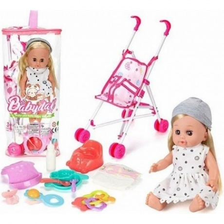 Кукла 32см (12 звуков) в белом платье в сумке с аксессуарами :коляска,горшок,подгузник,погремушки,соска,тарелка,приборы
Кукла 32см (12 звуков) в белом платье в сумке с аксессуарами :коляска,горшок,подгузник,погремушки,соска,тарелка,приборы