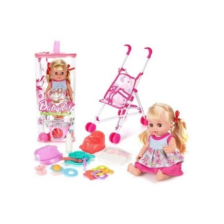 Кукла 32см (12 звуков) в голубом платье с аксессуарами:соска ,горшок,погремушки,коляска,тарелка,приборы,нагрудник,подгузн
Кукла 32см (12 звуков) в голубом платье с аксессуарами:соска ,горшок,погремушки,коляска,тарелка,приборы,нагрудник,подгузн