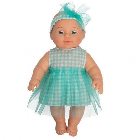 Кукла Малышка в мятном платье пластмассовая
Кукла Малышка в мятном платье пластмассовая