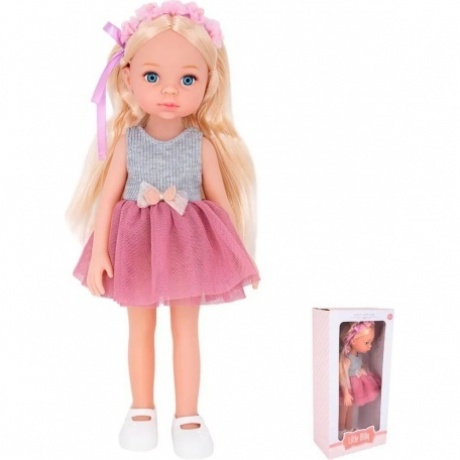 Кукла(33см) в серо-розовом платье и цветочном ободке в короб ке блондинка
Кукла(33см) в серо-розовом платье и цветочном ободке в короб ке блондинка