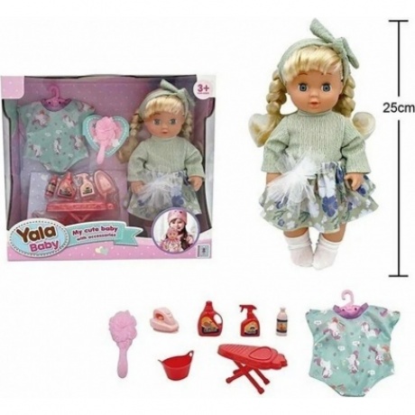 Кукла (25см) в оливковом костюме с набором одежды (боди) и а ксессуарами:утюг,гладильная доска,корзина,средства,расческа
Кукла (25см) в оливковом костюме с набором одежды (боди) и а ксессуарами:утюг,гладильная доска,корзина,средства,расческа