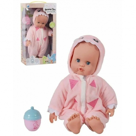 Пупс (40см) на батарейках(звук) Animal set Дино розовый в ко робке;мягкое тело;бутылочка
Пупс (40см) на батарейках(звук) Animal set Дино розовый в ко робке;мягкое тело;бутылочка