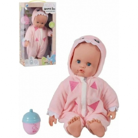 Пупс (40см) на батарейках(звук) Animal set Дино розовый в ко робке;мягкое тело;бутылочка
Пупс (40см) на батарейках(звук) Animal set Дино розовый в ко робке;мягкое тело;бутылочка