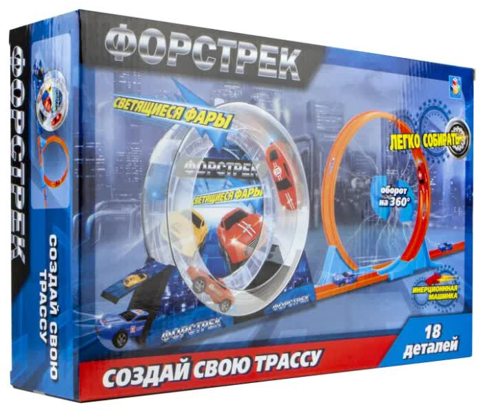 1TOY Форстрек автодром, в компл. 1 машинка инерц. со светом, барабан, 1 вираж
1TOY Форстрек автодром, в компл. 1 машинка инерц. со светом, барабан, 1 вираж