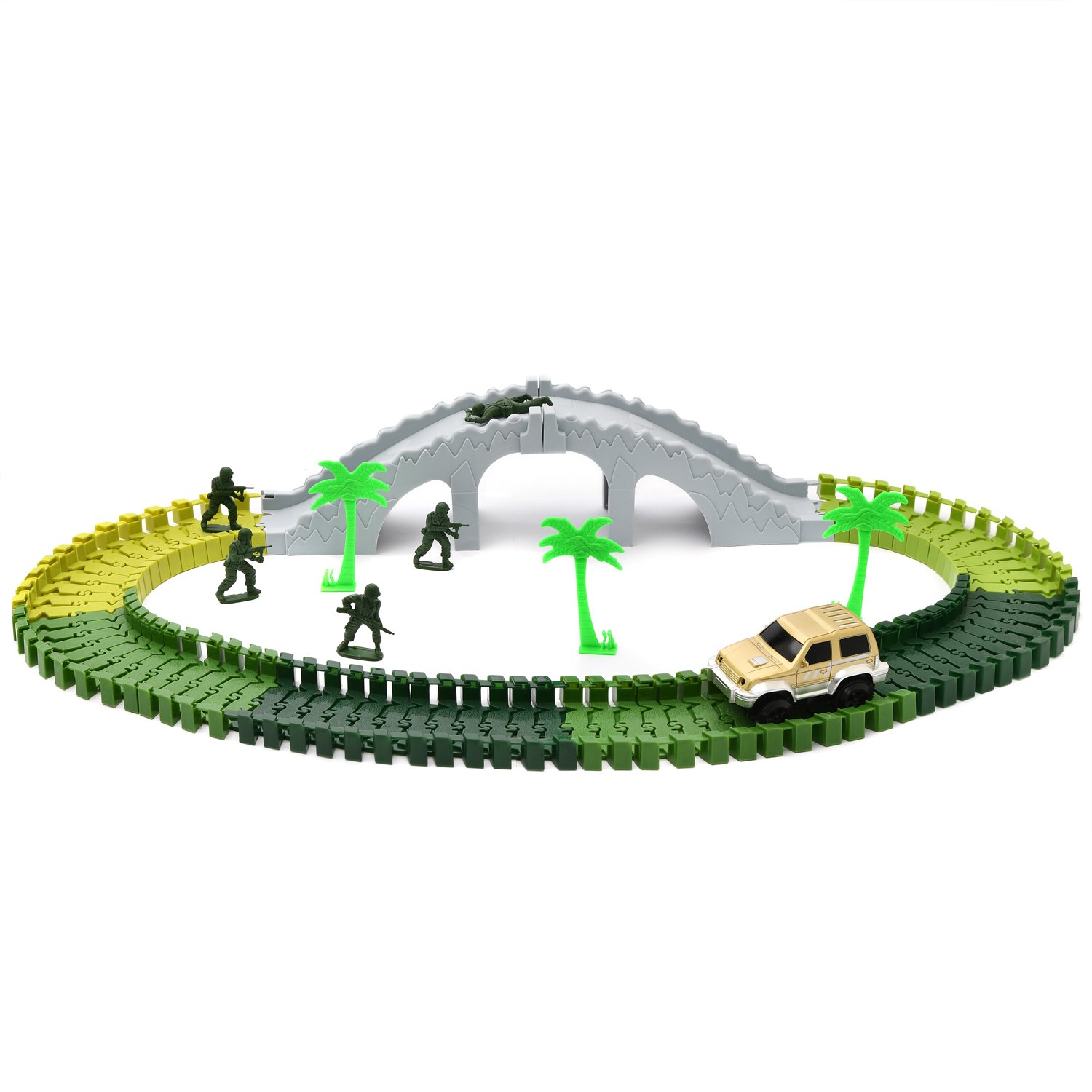 Гибкий трек 1TOY "Комбат" 113 дет.(мост, бугры, ворота, 1 машинка
Гибкий трек 1TOY "Комбат" 113 дет.(мост, бугры, ворота, 1 машинка