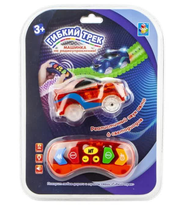 Гибкий трек 1TOY "Машинка" пульт д/у.
Гибкий трек 1TOY "Машинка" пульт д/у.