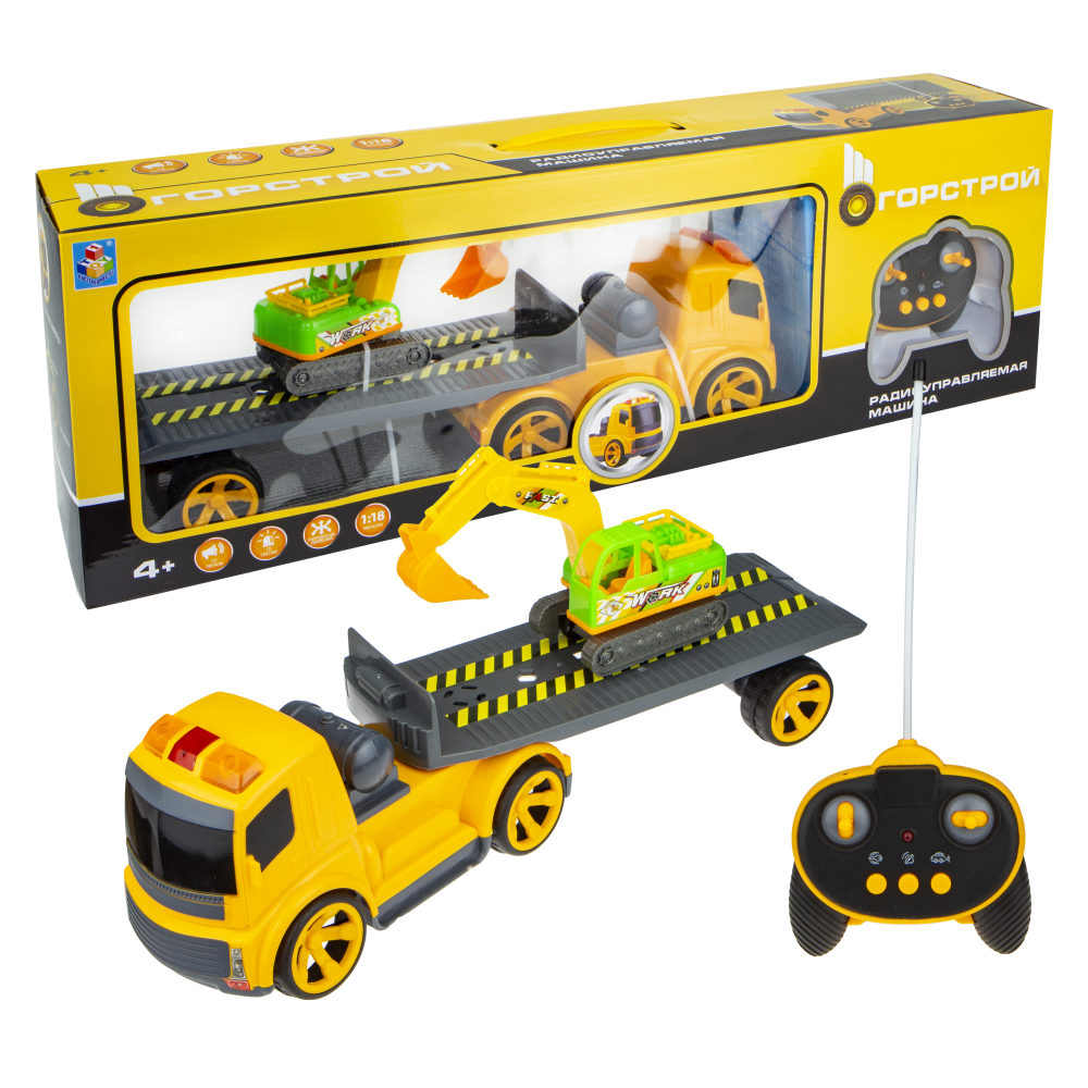 Машинка 1TOY "Горстрой" тягач с экскаватором с пультом д/у
Машинка 1TOY "Горстрой" тягач с экскаватором с пультом д/у