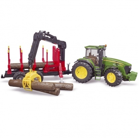 Трактор John Deere c прицепом с манипулятором и 4 бревнами BRUDER 03-054
Трактор John Deere c прицепом с манипулятором и 4 бревнами BRUDER 03-054