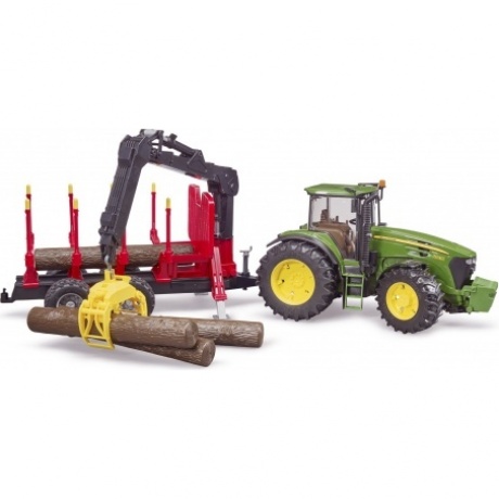 Трактор John Deere c прицепом с манипулятором и 4 бревнами BRUDER 03-054
Трактор John Deere c прицепом с манипулятором и 4 бревнами BRUDER 03-054