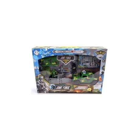 Набор "Военная техника"в коробке В наборе:машина,солдат,укрепление,аксессуары 1828-124С