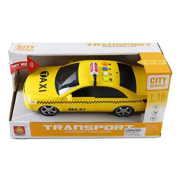 Легковая машина"Такси"на бат(звук,свет)в коробке WY560C
Легковая машина"Такси"на бат(звук,свет)в коробке WY560C