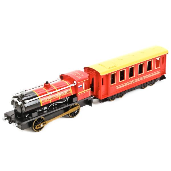 Модель "Паровоз с вагоном "Красная Стрела" металлич.инерцион 154613, Технопарк СТ10-038
Модель "Паровоз с вагоном "Красная Стрела" металлич.инерцион 154613, Технопарк СТ10-038