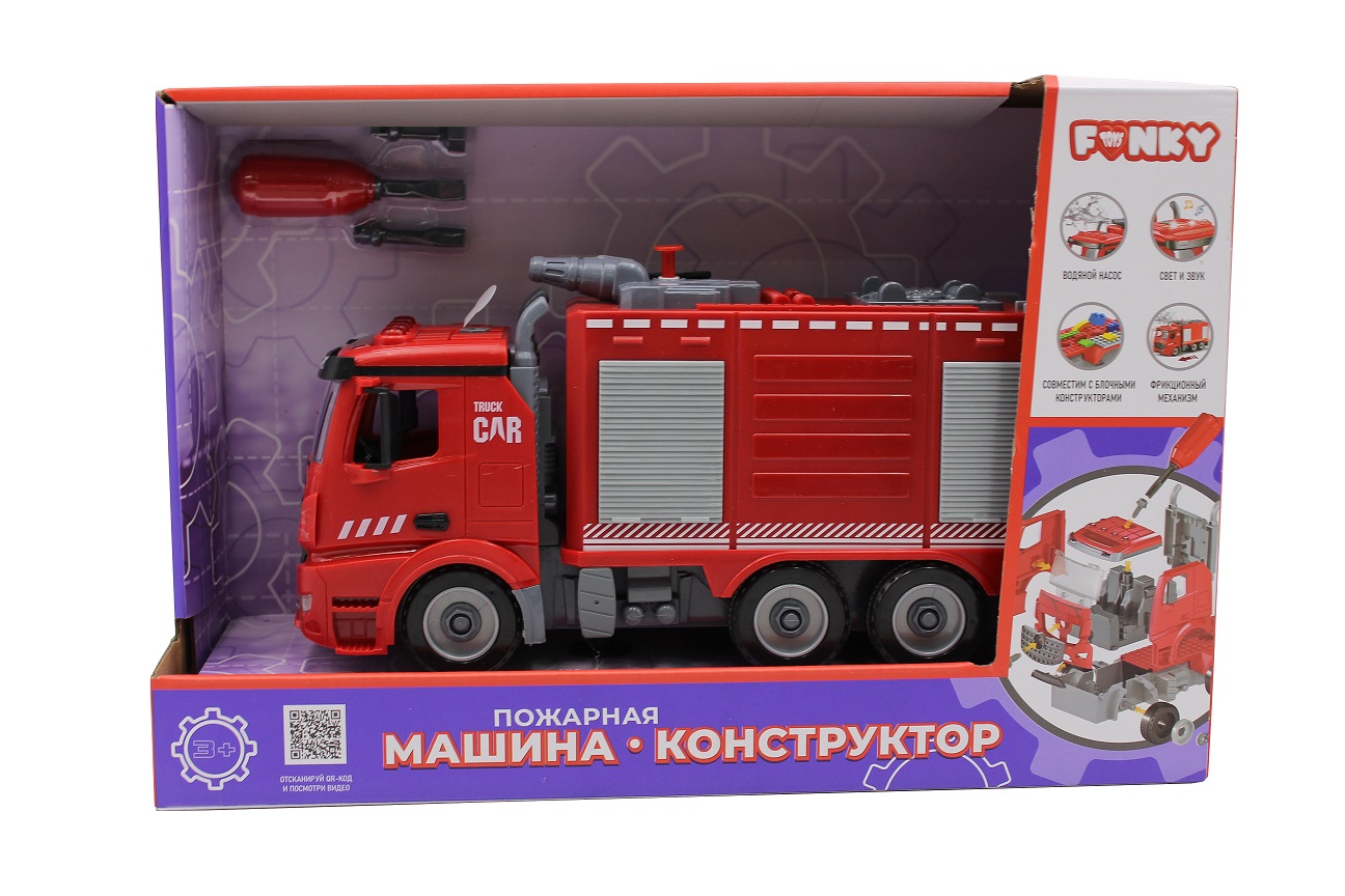 Машина пластиковая FUNKY TOYS FT61115 пожарная (конструктор) 1:12
Машина пластиковая FUNKY TOYS FT61115 пожарная (конструктор) 1:12