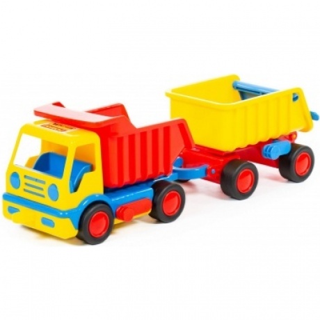 Автомобиль-самосвал "Базик" с прицепом (в сеточке) 9647
Автомобиль-самосвал "Базик" с прицепом (в сеточке) 9647