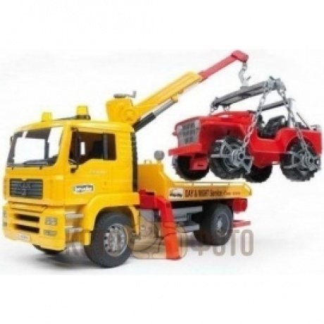 Машинка Bruder Эвакуатор MAN с портативным краном и внедорожником (подходит модуль со звуком и свето
Машинка Bruder Эвакуатор MAN с портативным краном и внедорожником (подходит модуль со звуком и свето