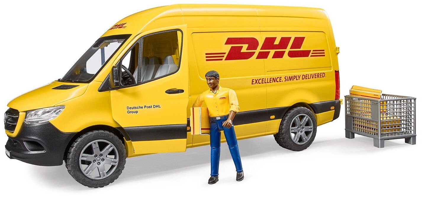 Bruder 02671 Машина Mercedes-Benz Sprinter фургон DHL с фигуркой
Bruder 02671 Машина Mercedes-Benz Sprinter фургон DHL с фигуркой