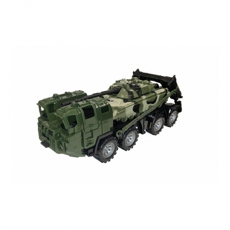 Военный тягач "Щит" с танком (камуфляж)
Военный тягач "Щит" с танком (камуфляж)