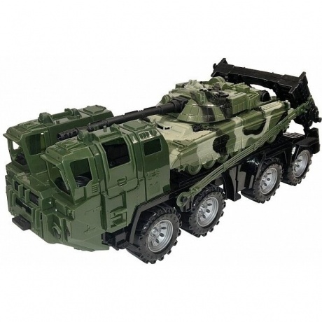 Военный тягач "Щит" с танком (камуфляж)
Военный тягач "Щит" с танком (камуфляж)