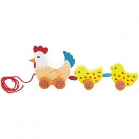 Каталка на веревочке Курочка с цыплятами в коробке VIGA 50078
Каталка на веревочке Курочка с цыплятами в коробке VIGA 50078