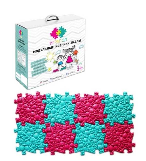 Модульные коврики-пазлы Играпол "Набор №18" (ракушки бирюзовые и розовые, 8 модулей)
Модульные коврики-пазлы Играпол "Набор №18" (ракушки бирюзовые и розовые, 8 модулей)