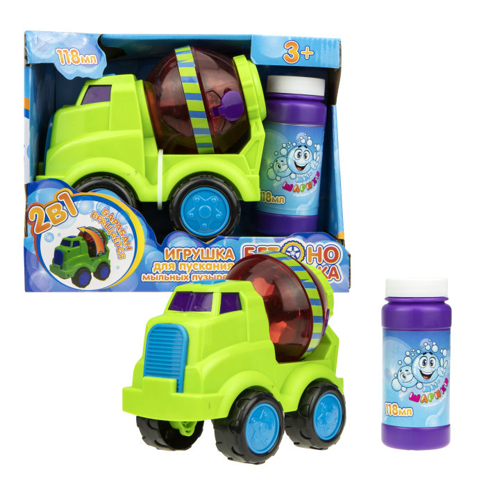 Игрушка для пускания мыльных пузырей 1TOY "Мы-шарики!" "Бетономешалка" (118 мл.)
Игрушка для пускания мыльных пузырей 1TOY "Мы-шарики!" "Бетономешалка" (118 мл.)