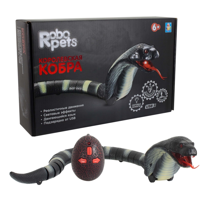 Королевская кобра 1TOY черная
Королевская кобра 1TOY черная
