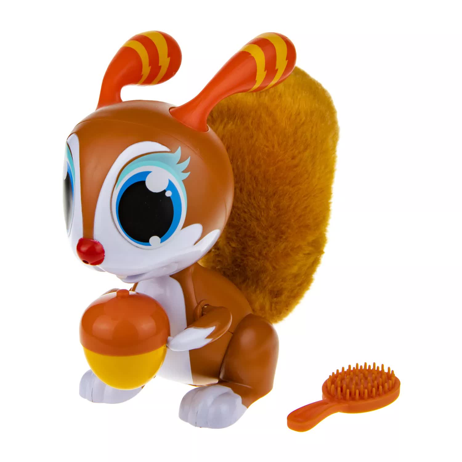 1TOY RoboPets игрушка интерактивная Озорная белка со звук эффектами, расческа, (2хAАА не входят в комп), кор. с окном,бегает,Рыжая
1TOY RoboPets игрушка интерактивная Озорная белка со звук эффектами, расческа, (2хAАА не входят в комп), кор. с окном,бегает,Рыжая