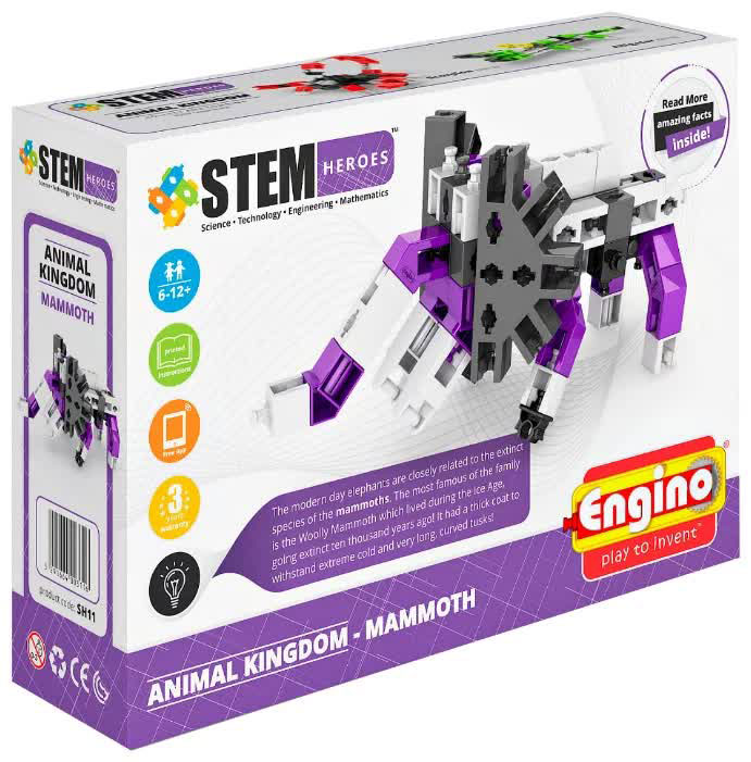 Конструктор Engino Stem Heroes Мир животных Мамонт
Конструктор Engino Stem Heroes Мир животных Мамонт