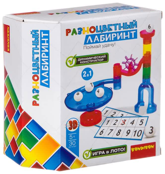 Конструктор Bondibon Разноцветный лабиринт 30 деталей
Конструктор Bondibon Разноцветный лабиринт 30 деталей