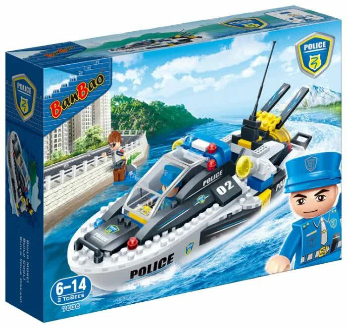 Конструктор Banbao Полицейский катер 225 деталей
Конструктор Banbao Полицейский катер 225 деталей