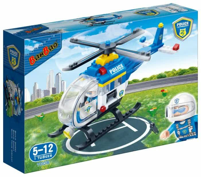 Конструктор Banbao Полицейский вертолет 122 деталей
Конструктор Banbao Полицейский вертолет 122 деталей