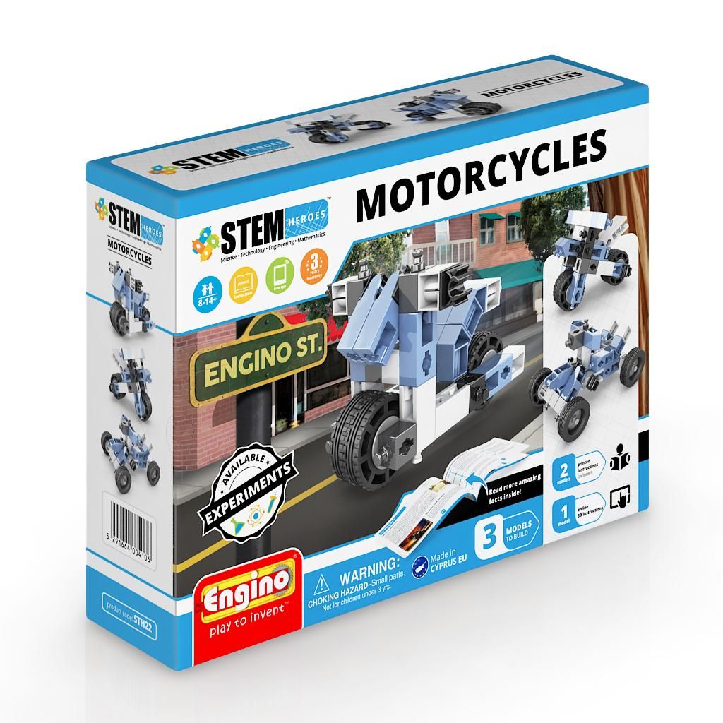 Конструктор ENGINO STH22 STEM Heroes. Набор из 3 моделей. Мотоциклы
Конструктор ENGINO STH22 STEM Heroes. Набор из 3 моделей. Мотоциклы