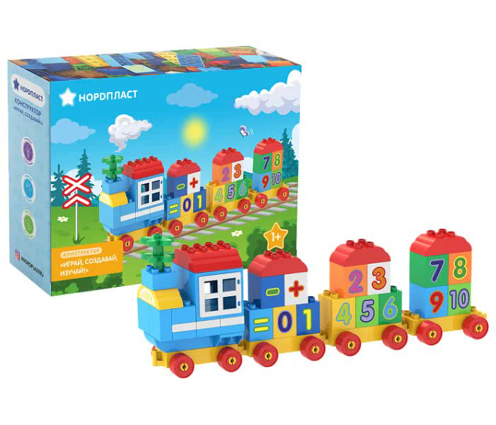 Конструктор "Поезд" 43 детали "Играй,создавай,изучай" Нордпласт 480628
Конструктор "Поезд" 43 детали "Играй,создавай,изучай" Нордпласт 480628