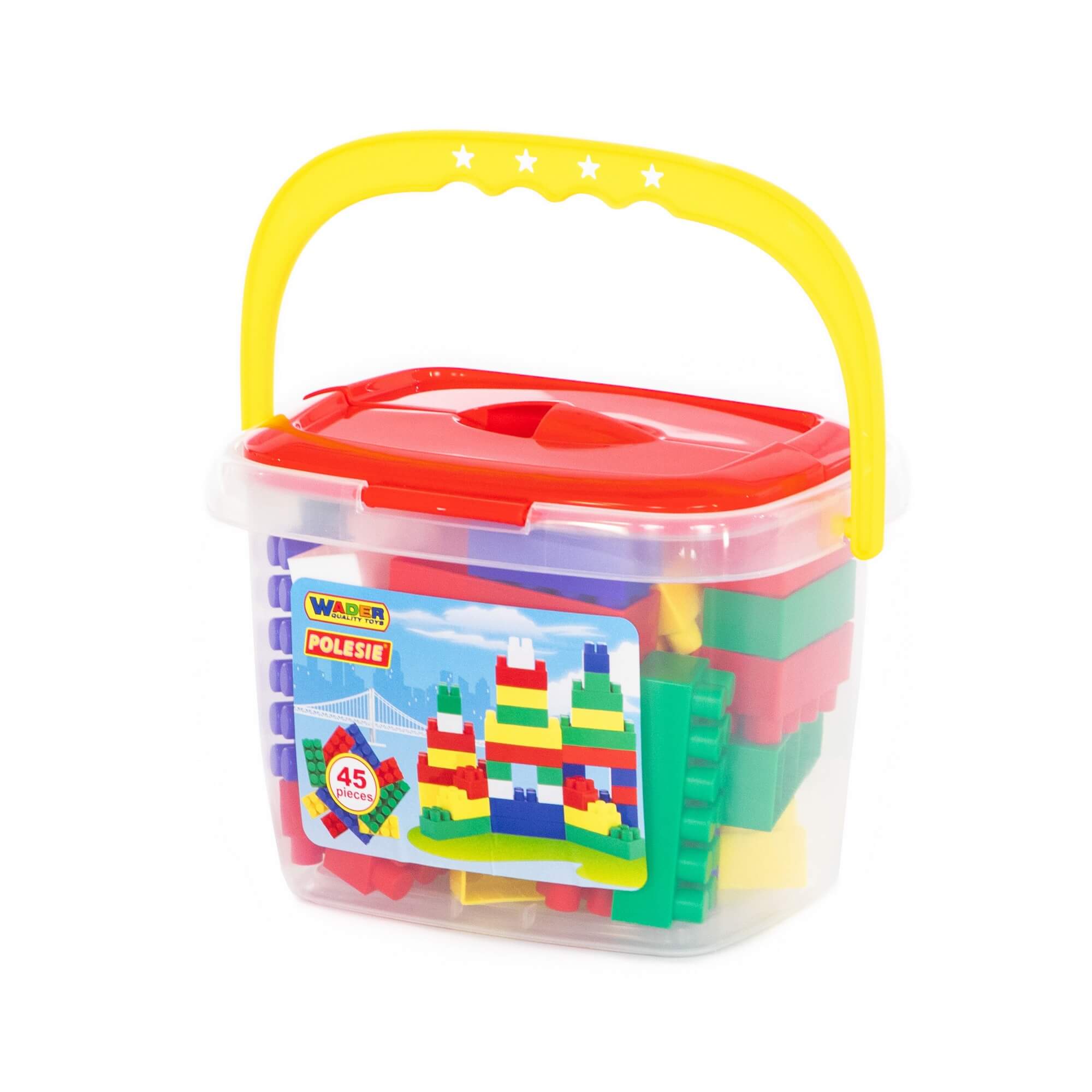 Конструктор "Строитель" 45 деталей в ведерке Полесье 41845
Конструктор "Строитель" 45 деталей в ведерке Полесье 41845