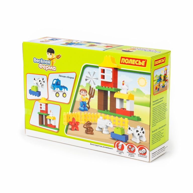 Конструктор "Макси"-"веселая ферма" (39 элементов) в коробк Полесье 77585
Конструктор "Макси"-"веселая ферма" (39 элементов) в коробк Полесье 77585