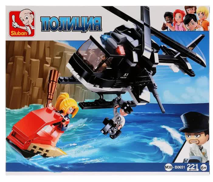 Конструктор "Вертолет спецназа"221 дет.в коробке SLUBAN М38-В0651
Конструктор "Вертолет спецназа"221 дет.в коробке SLUBAN М38-В0651