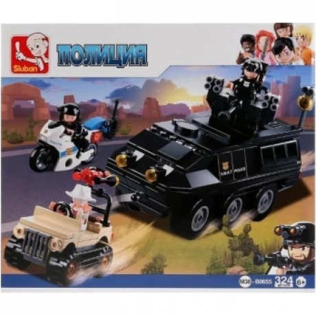 Конструктор"Полиция"Транспорт 324 детали в коробке SLUBAN М38-В0655
Конструктор"Полиция"Транспорт 324 детали в коробке SLUBAN М38-В0655