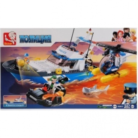 Конструктор "Полиция.Морской патруль" (347дет) SLUBAN М38-В0657
Конструктор "Полиция.Морской патруль" (347дет) SLUBAN М38-В0657