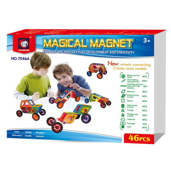 Конструктор магнитный "Транспорт" (46 дет.) в коробке в комплекте книжка с вариантами сборки, наклейки 7046A
Конструктор магнитный "Транспорт" (46 дет.) в коробке в комплекте книжка с вариантами сборки, наклейки 7046A