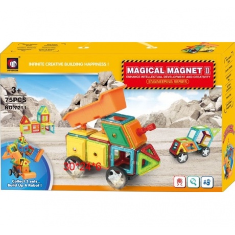 Конструктор магнитный "Самосвал"(75 дет.) в коробке в комплекте брошюра с вариантами сборки,наклейки 7211A
Конструктор магнитный "Самосвал"(75 дет.) в коробке в комплекте брошюра с вариантами сборки,наклейки 7211A