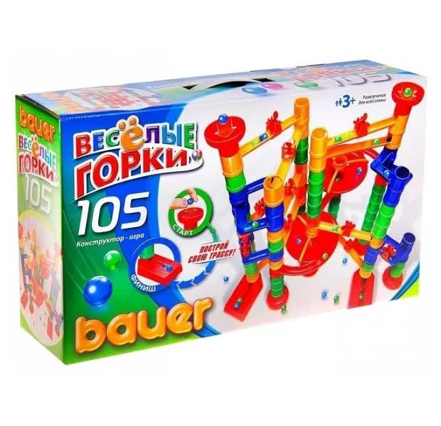 Конструктор "Веселые горки" 105 элементов в коробке Кроха 274
Конструктор "Веселые горки" 105 элементов в коробке Кроха 274