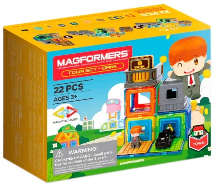 Магнитный конструктор MAGFORMERS 717009 Town Set - Bank
Магнитный конструктор MAGFORMERS 717009 Town Set - Bank
