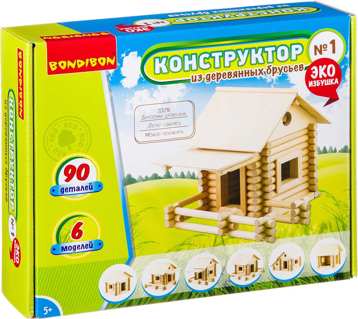 Конструктор из деревянных брусьев №1 Bondibon BB2601
Конструктор из деревянных брусьев №1 Bondibon BB2601