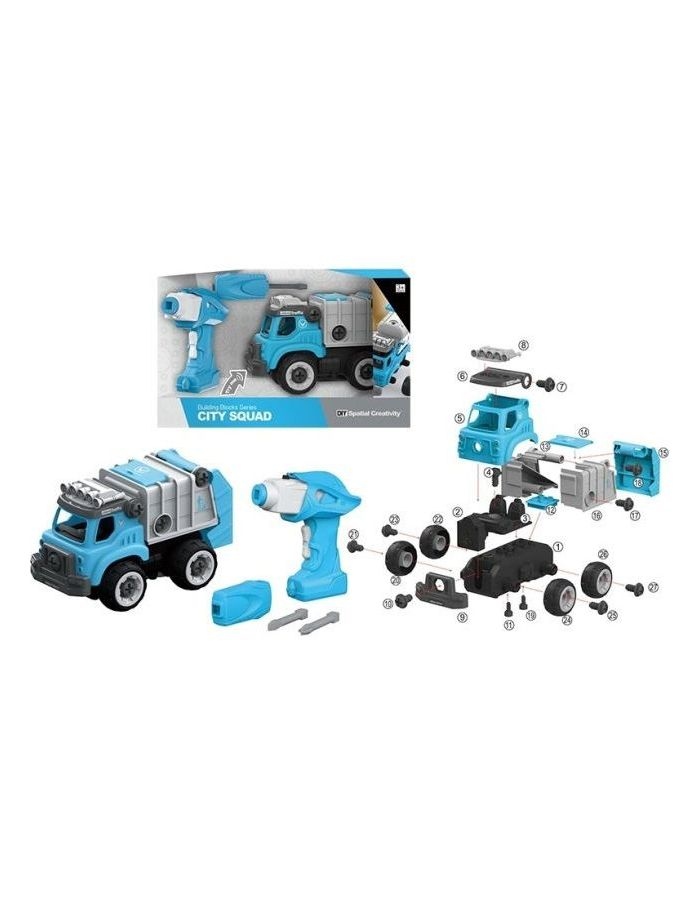 Конструктор Грузовой автомобиль Мусоровоз на РУ (звук)
Конструктор Грузовой автомобиль Мусоровоз на РУ (звук)