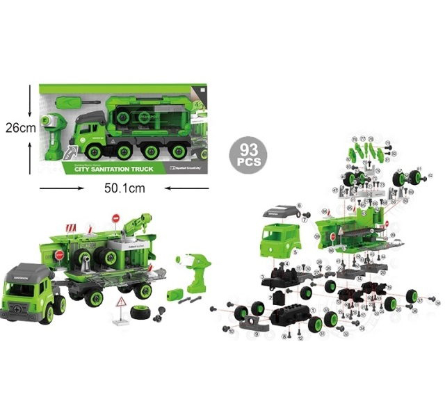 Конструктор Грузовой автомобиль Sanitation на РУ (звук) LM8047-YZ
Конструктор Грузовой автомобиль Sanitation на РУ (звук) LM8047-YZ