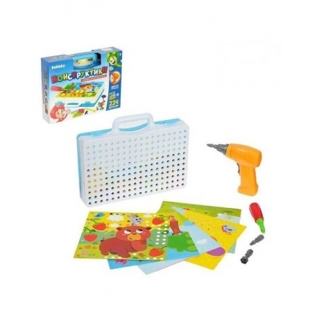 Конструктор винтовой Zabiaka "Конструктики" 224 детали, с шуруповертом арт.4348344
Конструктор винтовой Zabiaka "Конструктики" 224 детали, с шуруповертом арт.4348344