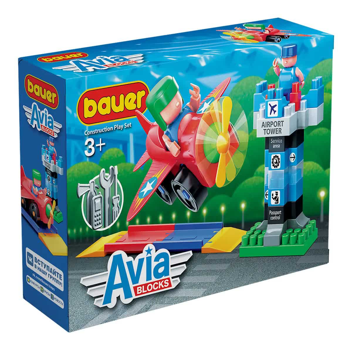 Конструктор Bauer "Avia" набор самолет,взлетная полоса и КДП
Конструктор Bauer "Avia" набор самолет,взлетная полоса и КДП
